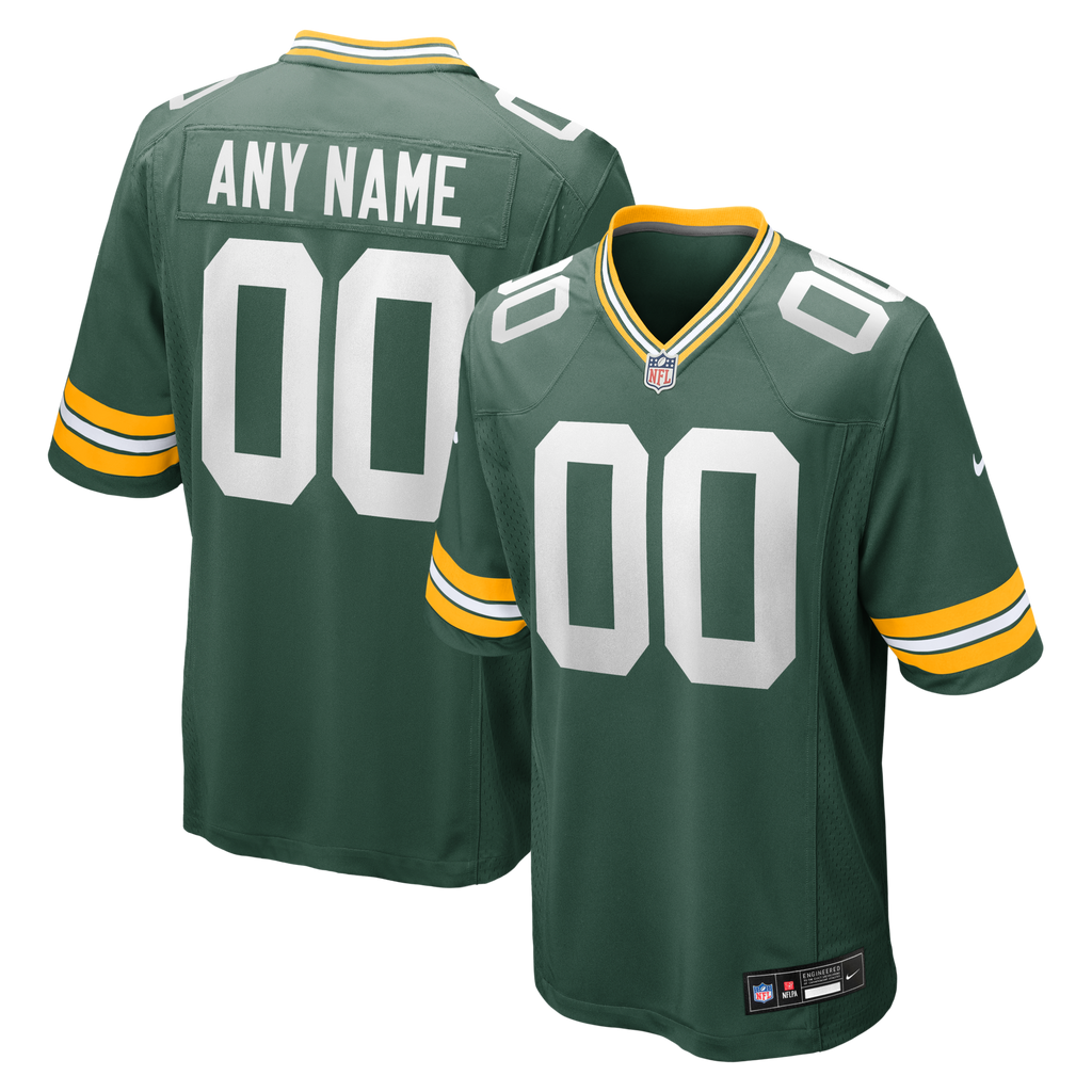 Green Bay Packers Green Custom Game Football Jersey