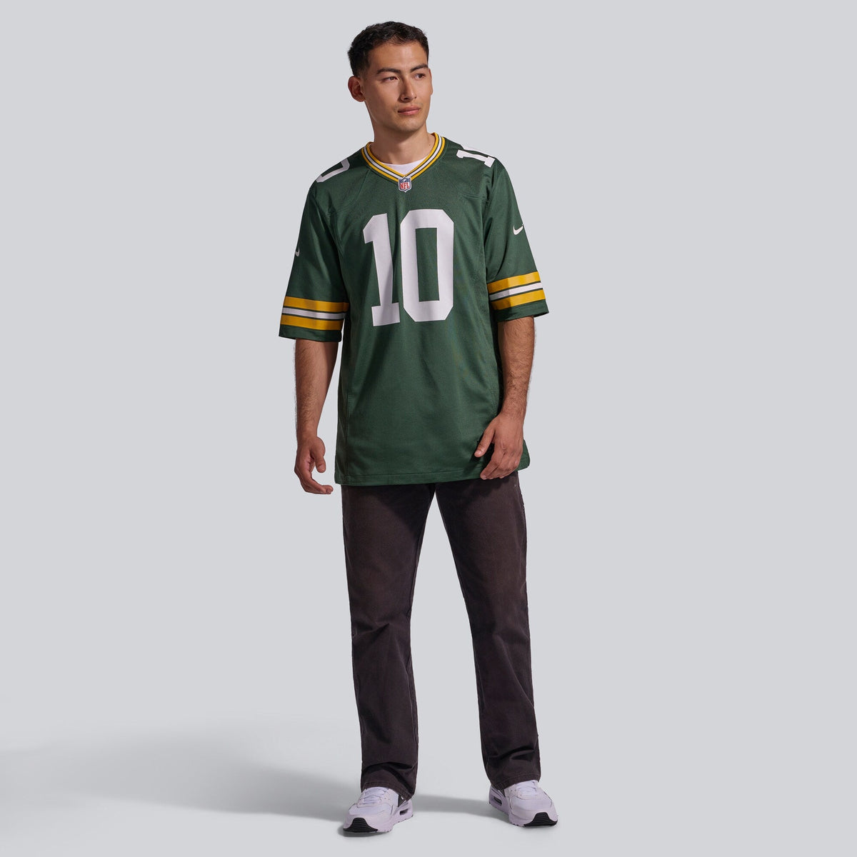 Green Bay Packers Jordan Love Green Player Game Football Jersey