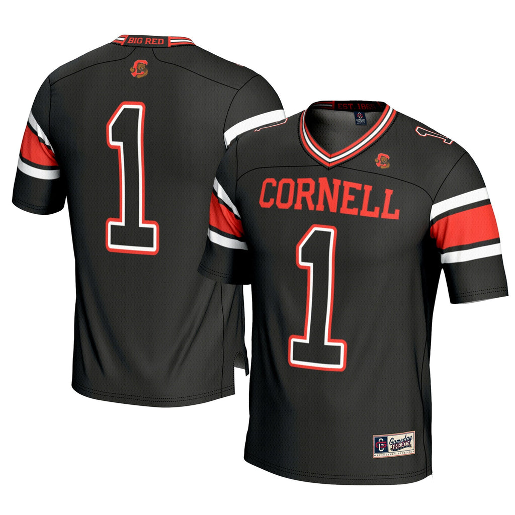 #1 Cornell Big Red Football Jersey - Black