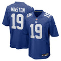 New York Giants Jameis Winston Royal Team Game Football Jersey