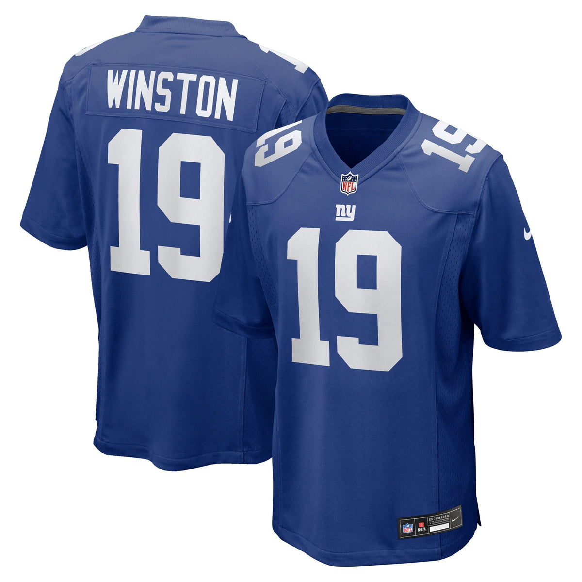 New York Giants Jameis Winston Royal Team Game Football Jersey