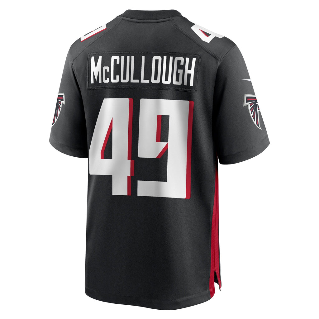 Atlanta Falcons Liam McCullough Black Team Game Football Jersey