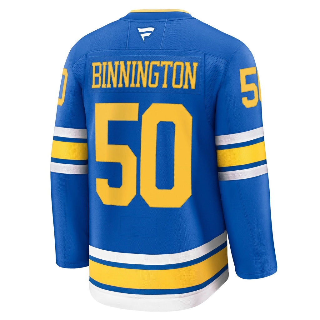 St. Louis Blues Jordan Binnington Blue Home Premium Player Jersey