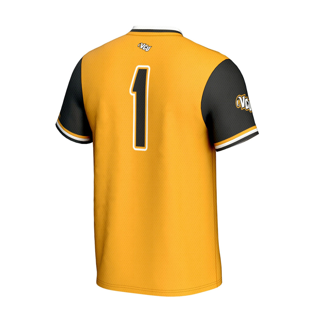 VCU Rams Lightweight Collegiate Softball Fashion Jersey - Gold