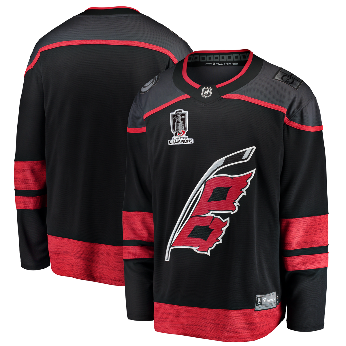 Carolina Hurricanes Black 2026 Stanley Cup Champions Home Breakaway Hockey Jersey