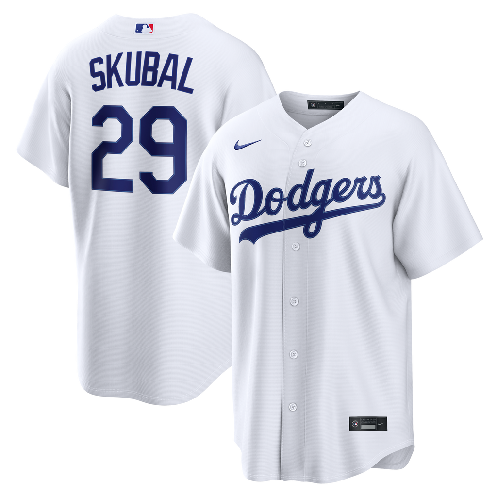 Los Angeles Dodgers Tarik Skubal White Home Replica Baseball Jersey
