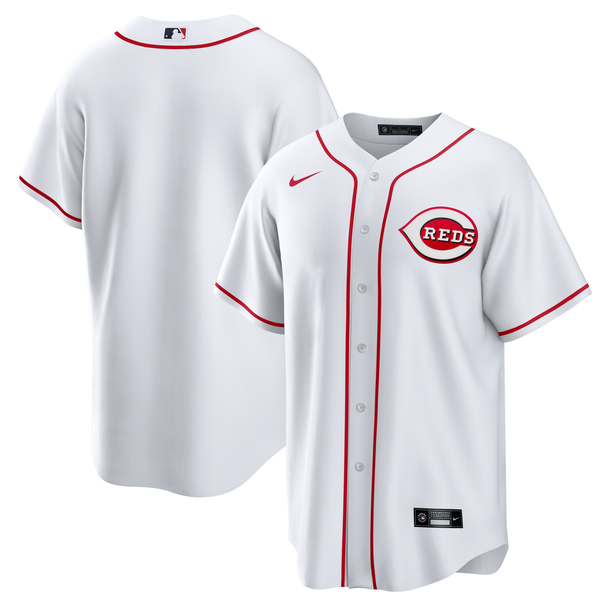 Cincinnati Reds White Home Big & Tall Replica Baseball Jersey