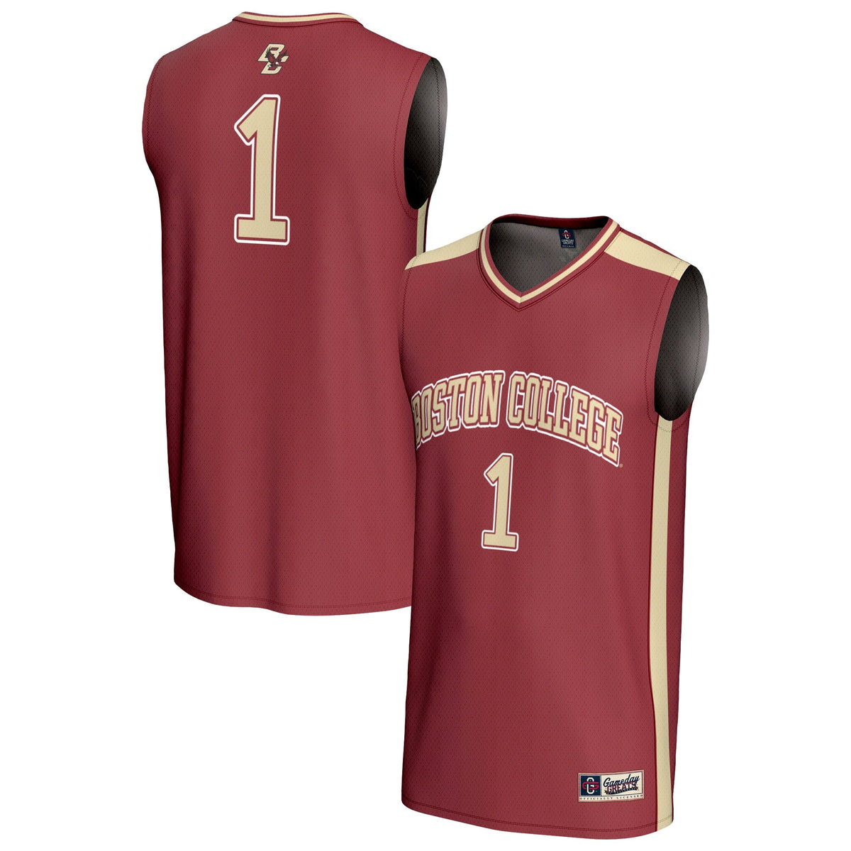#1 Boston College Eagles Lightweight Basketball Fashion Jersey - Maroon