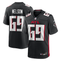 Atlanta Falcons Jack Nelson Black Team Game Football Jersey