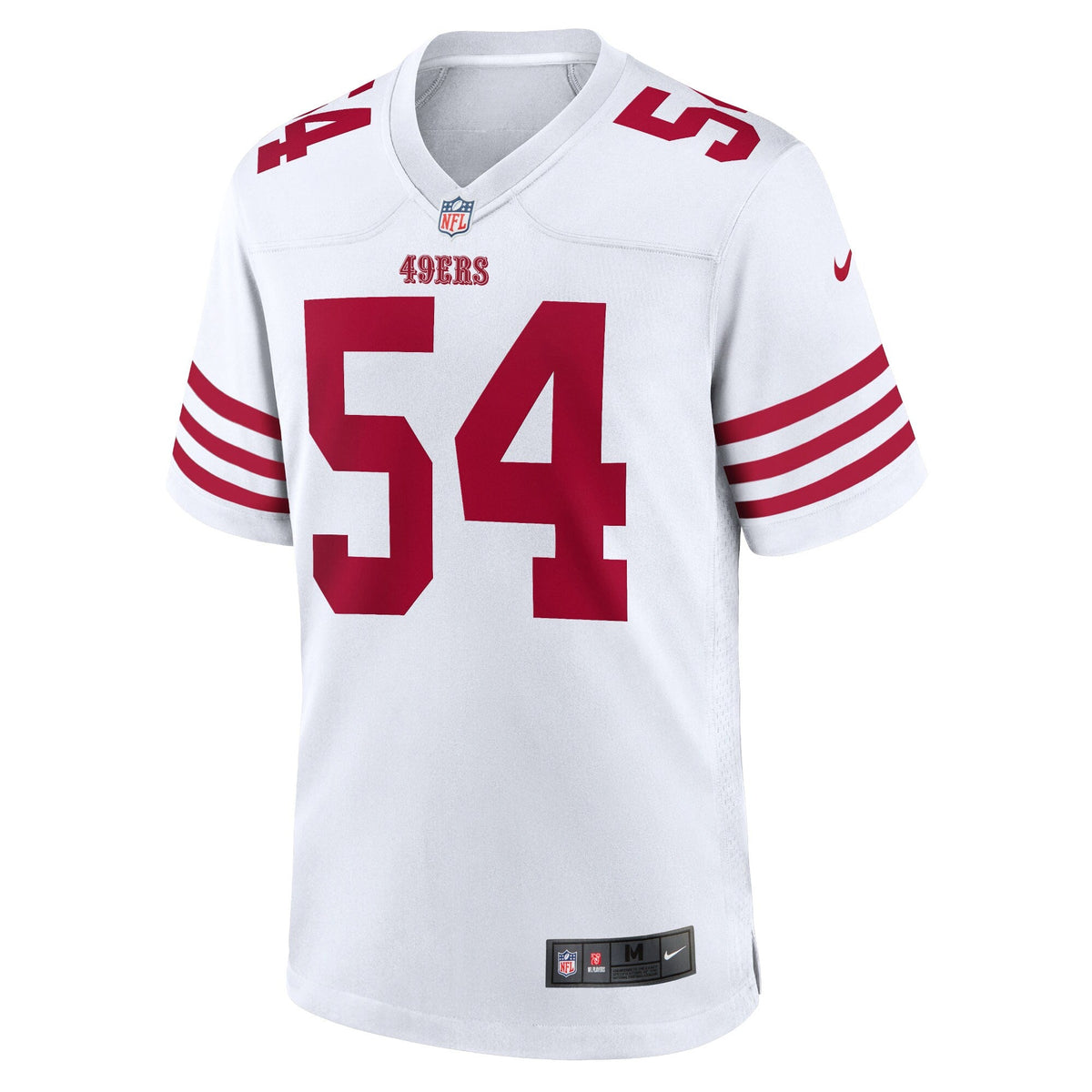 San Francisco 49ers Fred Warner White Team Game Player Football Jersey