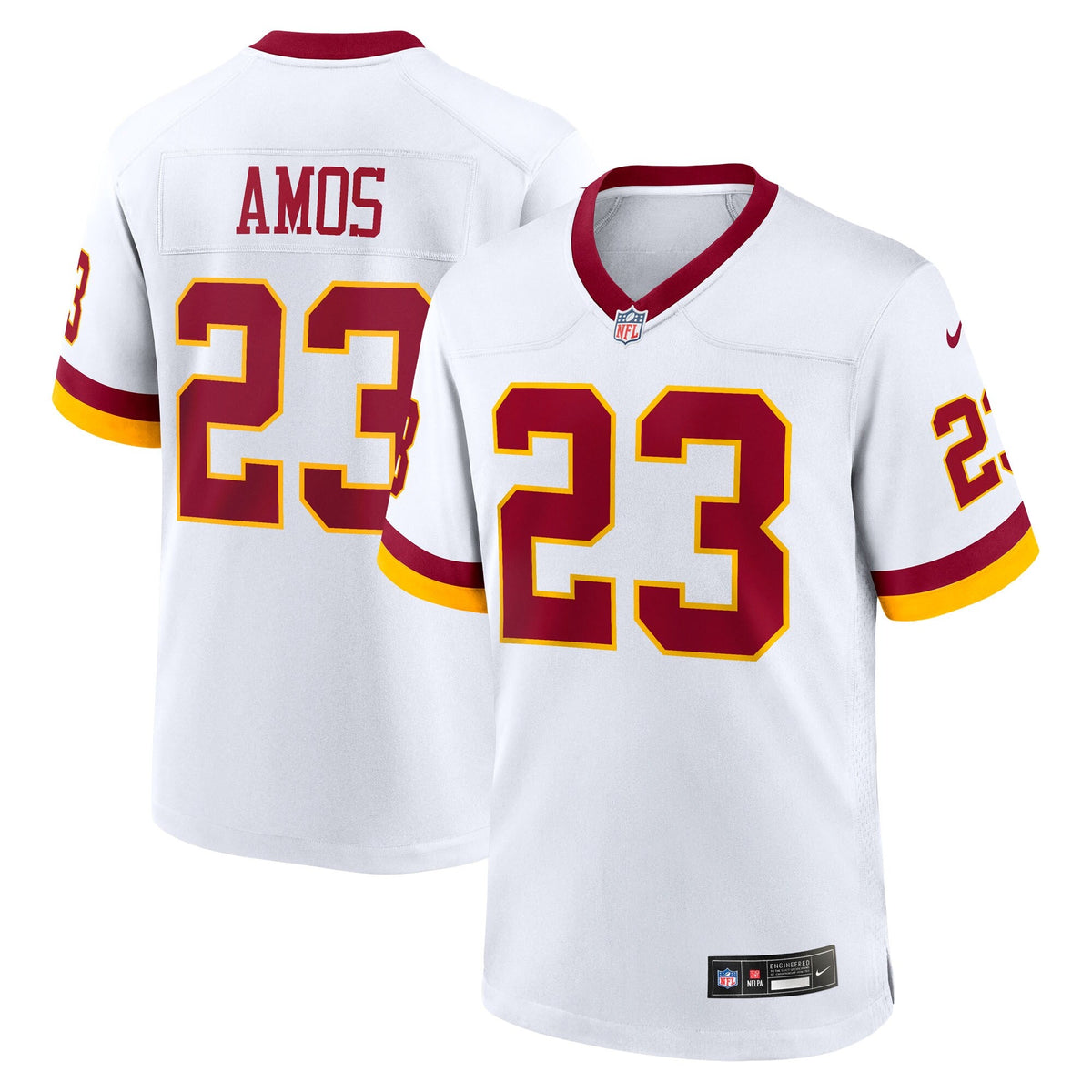 Washington Commanders Trey Amos White Game Super Bowl Era Football Jersey