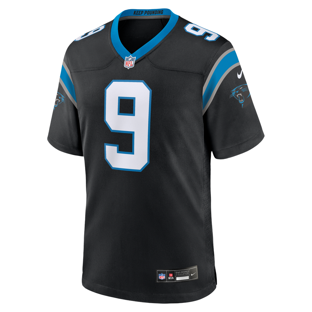 Carolina Panthers Bryce Young Black Team Game Football Jersey