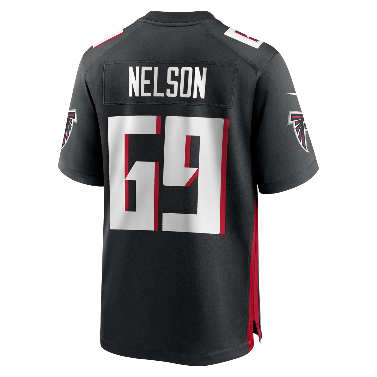 Atlanta Falcons Jack Nelson Black Team Game Football Jersey