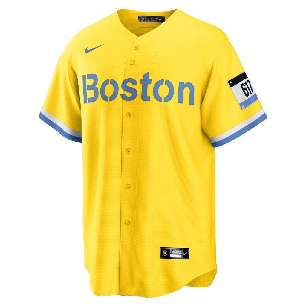 Boston Red Sox David Ortiz Gold Retired Player City Connect Replica Baseball Jersey