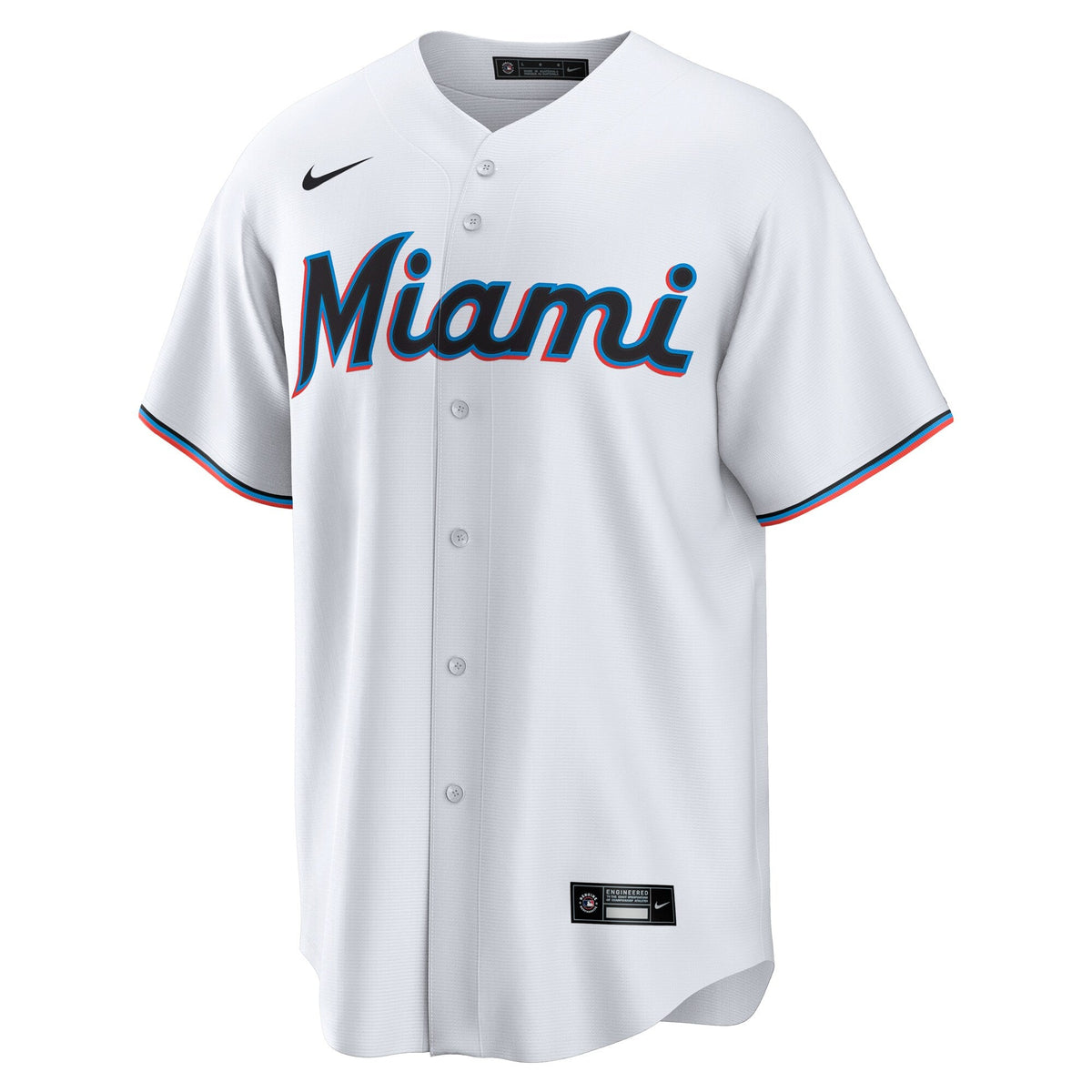 Miami Marlins White #1 Groom Home Replica Baseball Jersey