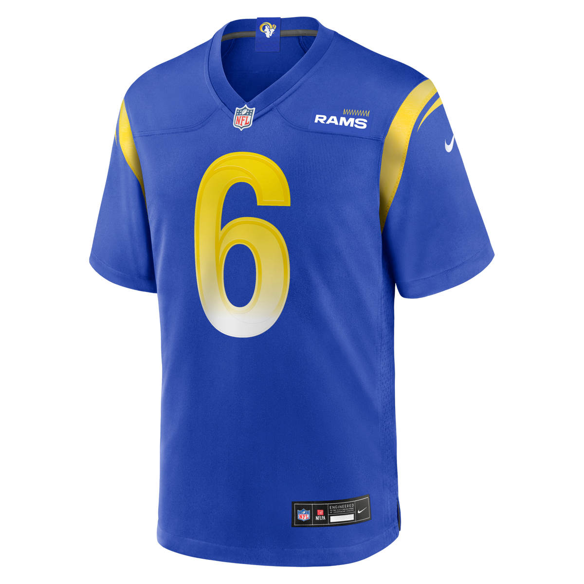 Los Angeles Rams Nick Hampton Royal Team Game Football Jersey