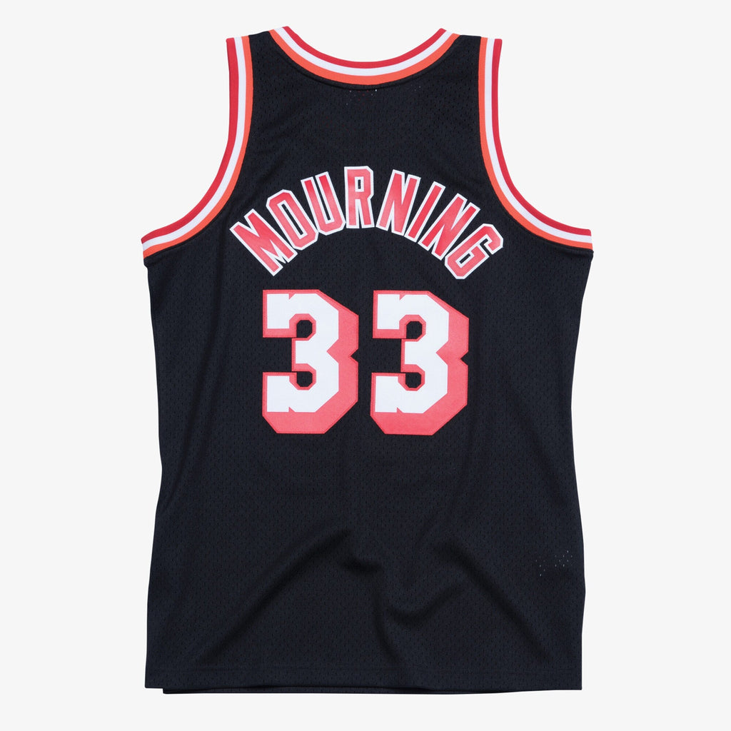 Alonzo Mourning Black Miami Heat Hardwood Classics Swingman Jersey