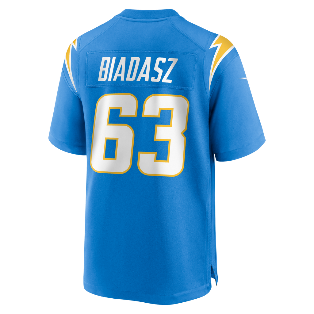 Los Angeles Chargers Tyler Biadasz Powder Blue Team Game Football Jersey