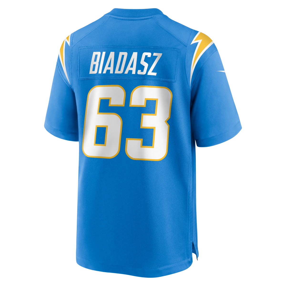 Los Angeles Chargers Tyler Biadasz Powder Blue Team Game Football Jersey