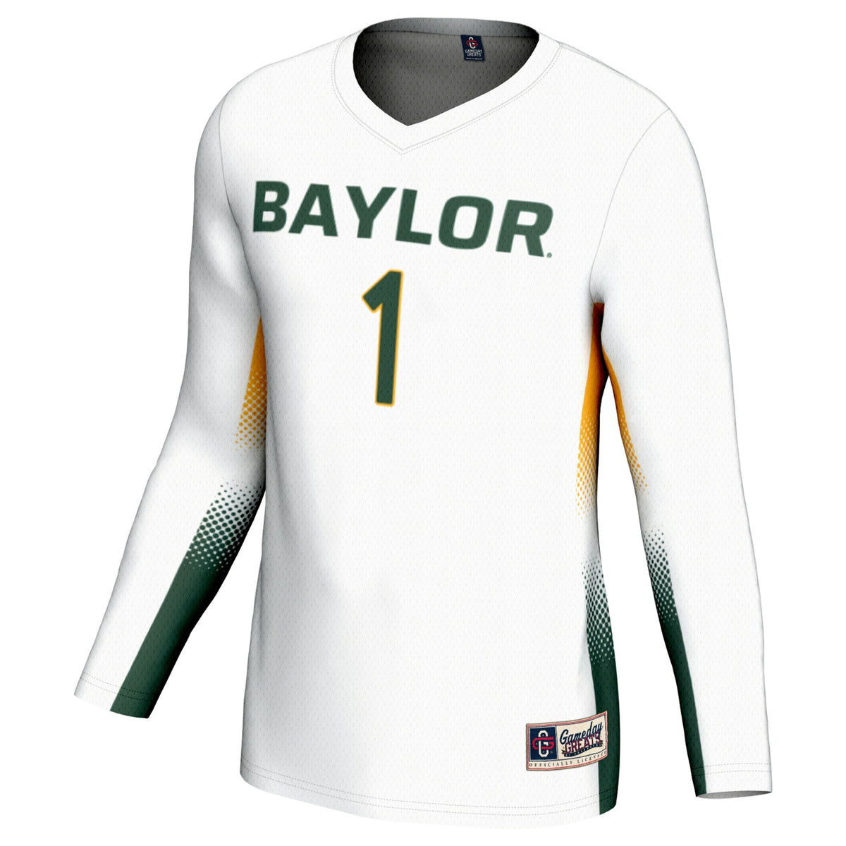 #1 Baylor Bears Lightweight Volleyball Jersey - White
