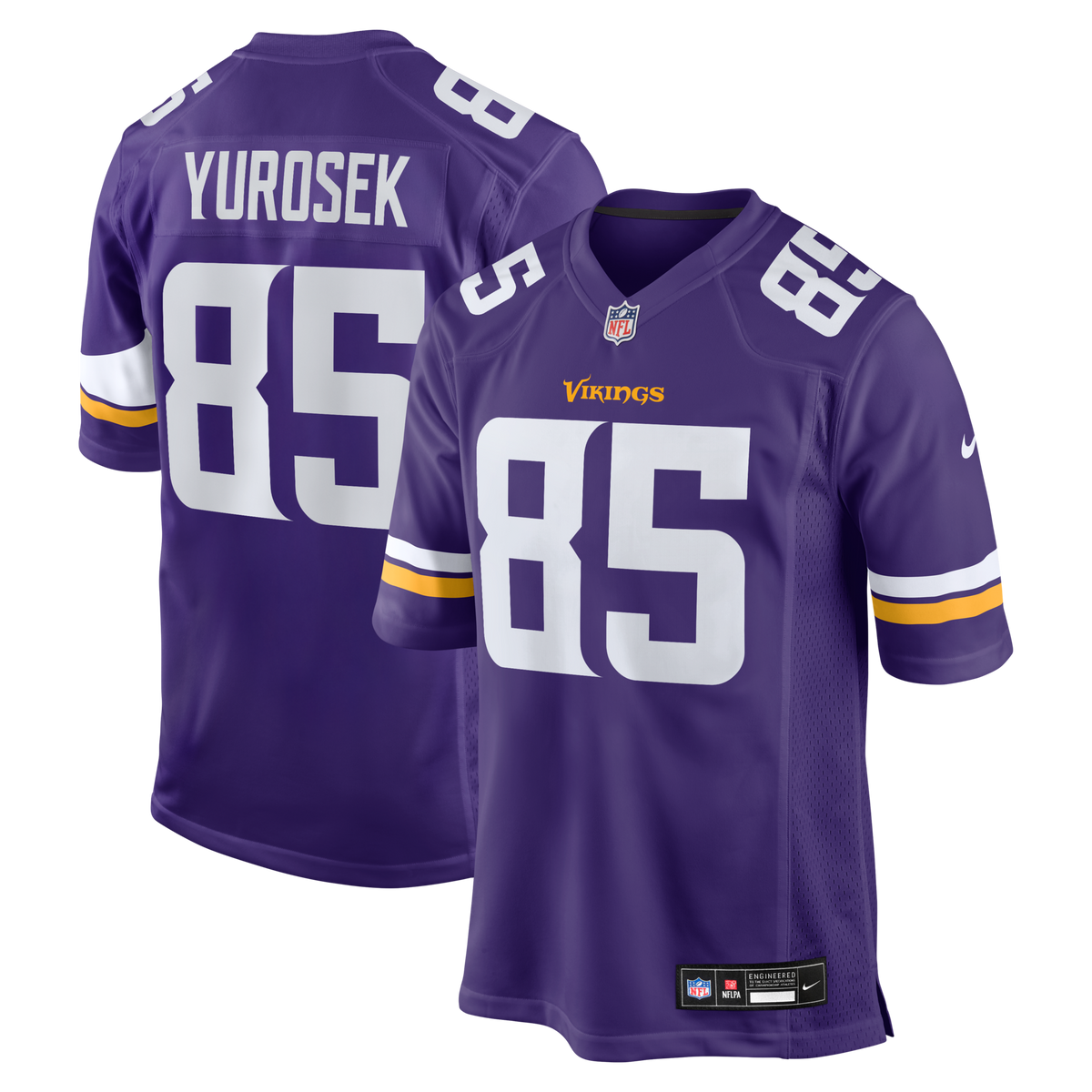 Minnesota Vikings Ben Yurosek Purple Team Game Football Jersey