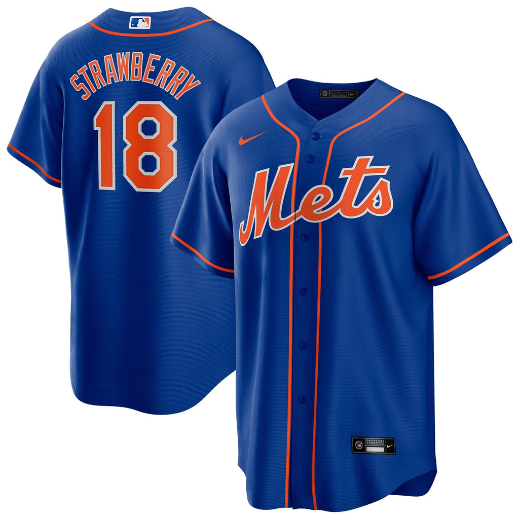 New York Mets Darryl Strawberry Royal Alternate Replica Player Baseball Jersey