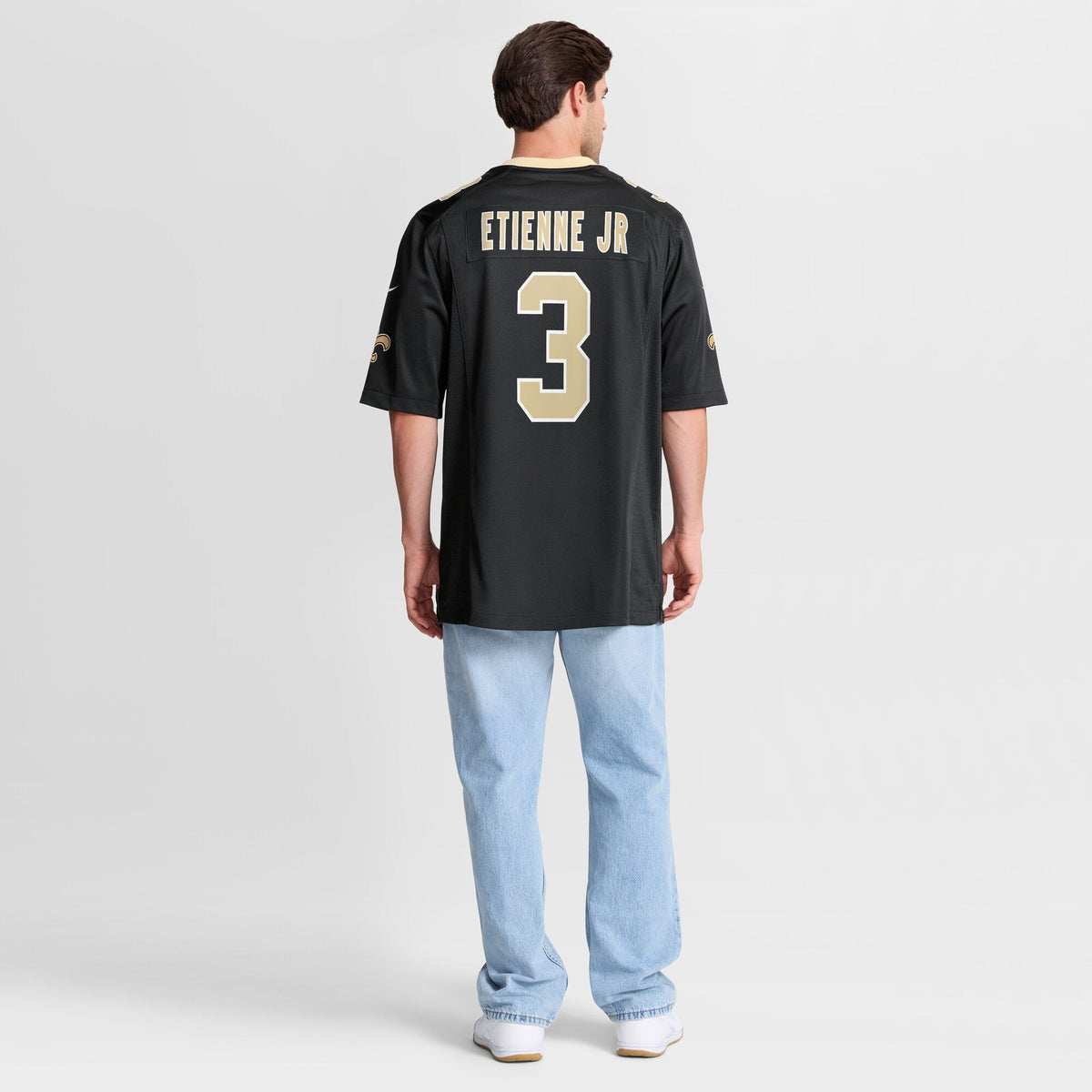 New Orleans Saints Travis Etienne Jr Black Game Football Jersey