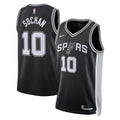 San Antonio Spurs Icon Edition Swingman Jersey - Black - Jeremy Sochan
