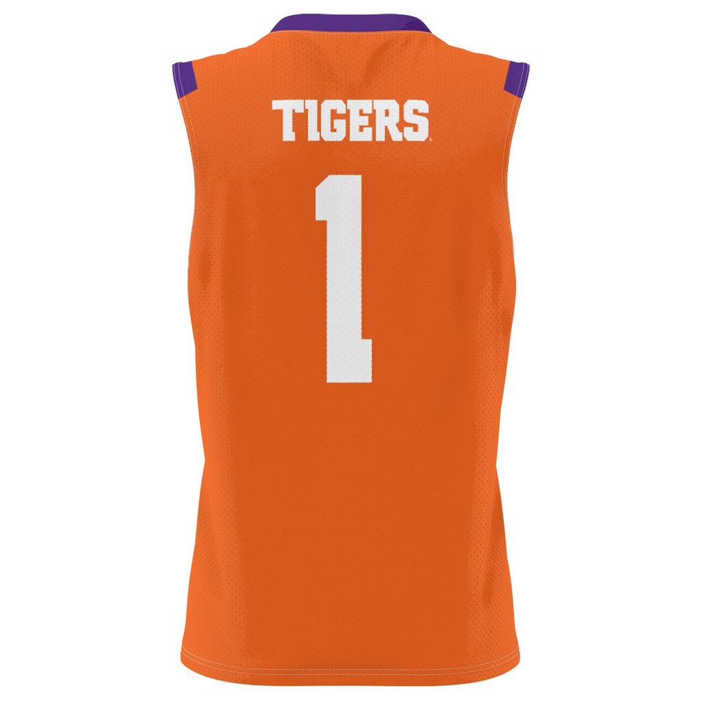#1 Clemson Tigers Lightweight Basketball Jersey - Orange