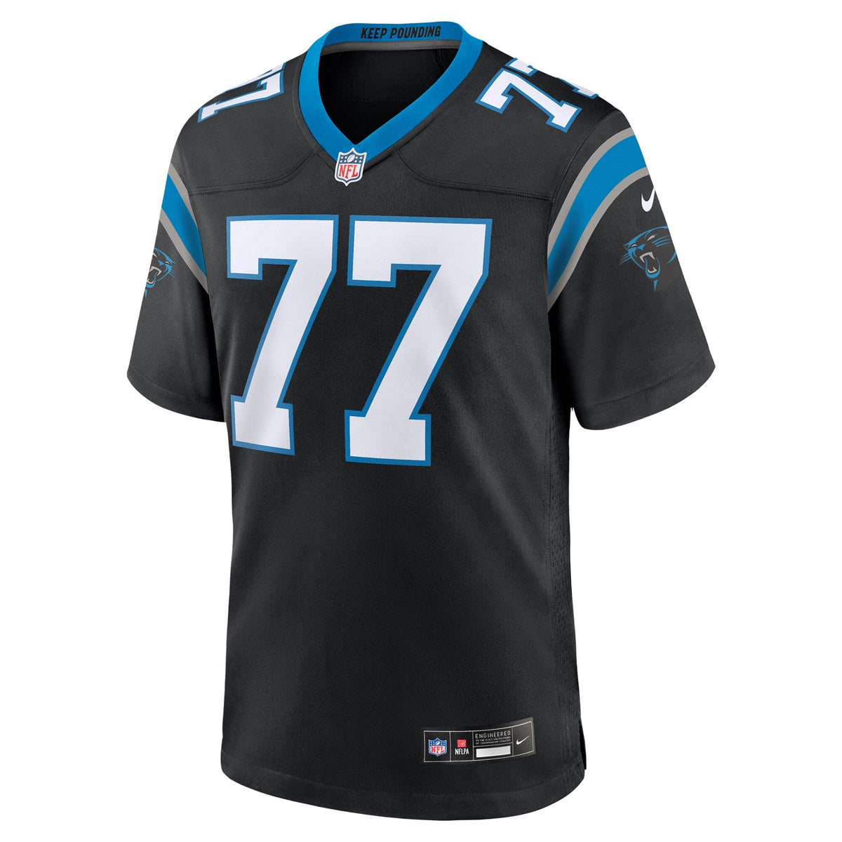 Carolina Panthers Yosh Nijman Black Game Football Jersey