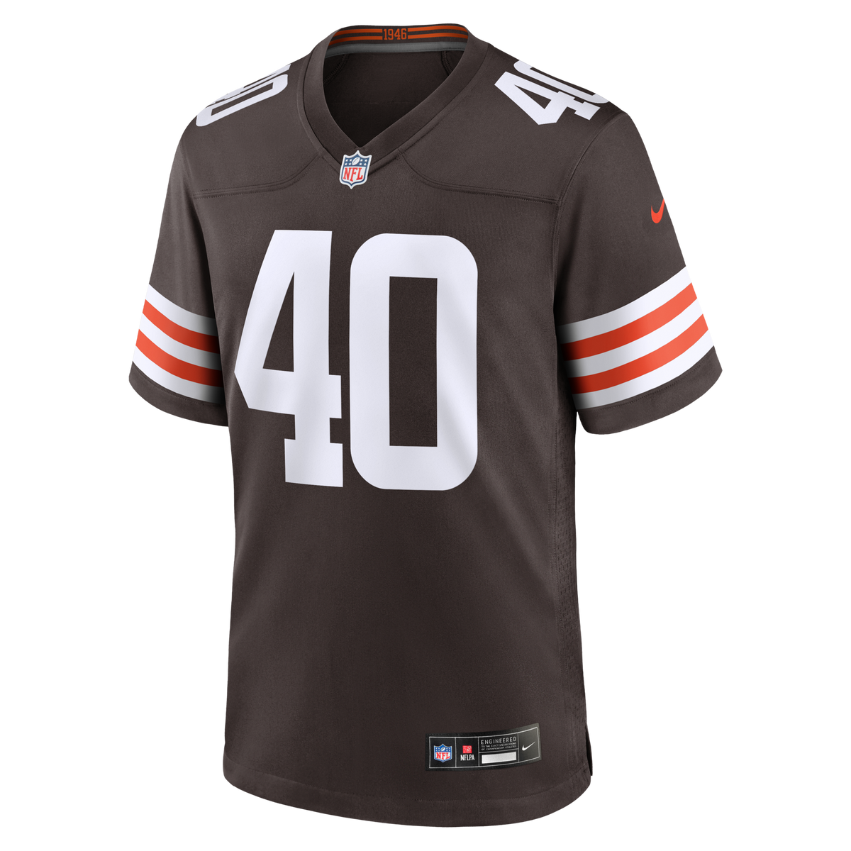 Cleveland Browns Nathaniel Watson Brown Team Game Football Jersey