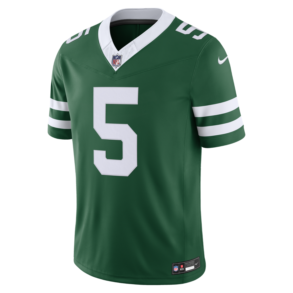 New York Jets Garrett Wilson Legacy Green Team Vapor F.U.S.E. Stitched Limited Football Jersey