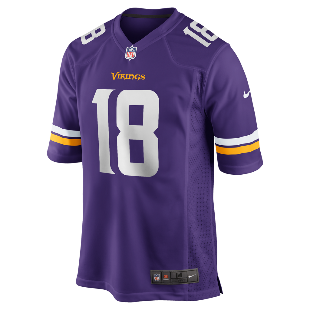 Minnesota Vikings Justin Jefferson Purple Player Game Football Jersey