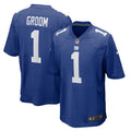 New York Giants Number 1 Groom Royal Game Football Jersey