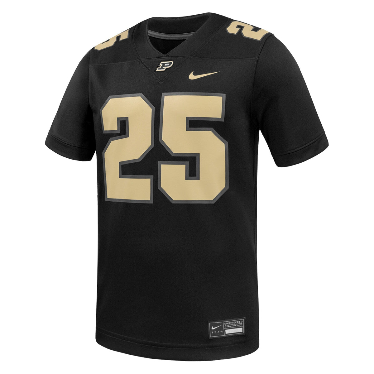#25 Black Purdue Boilermakers Alternate Game Football Jersey