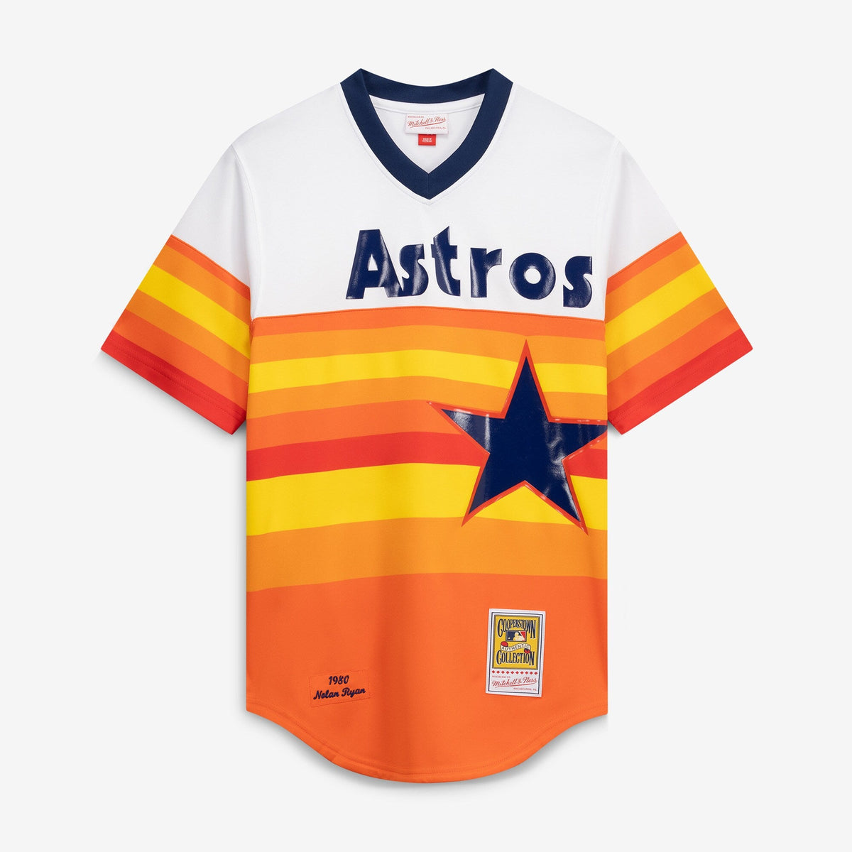 Houston Astros Nolan Ryan White Throwback Baseball Jersey