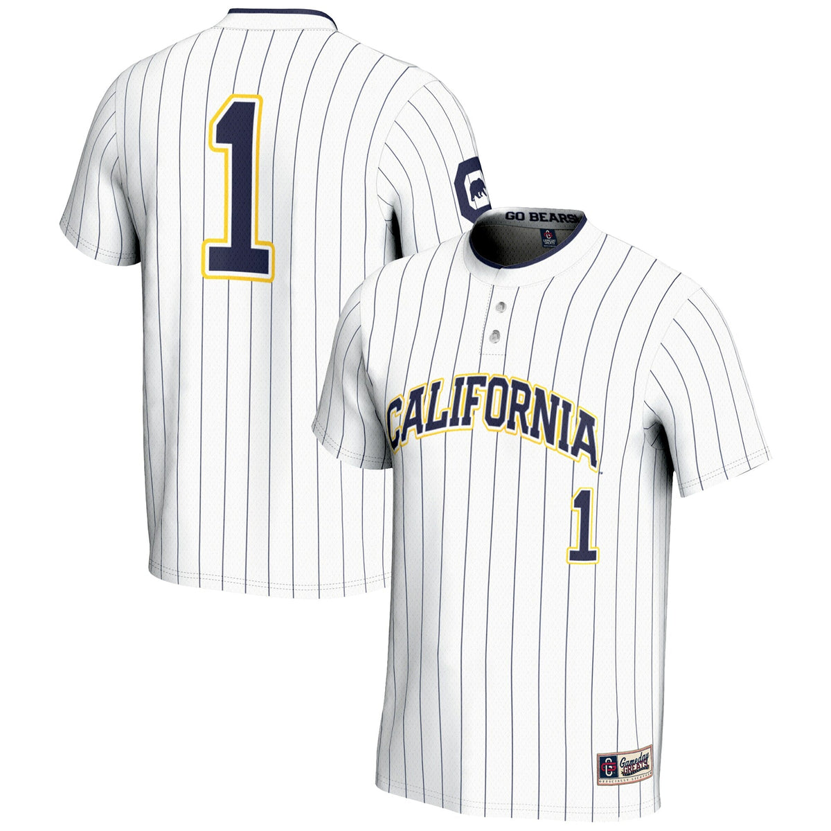#1 Cal Bears Lightweight Softball Jersey - White