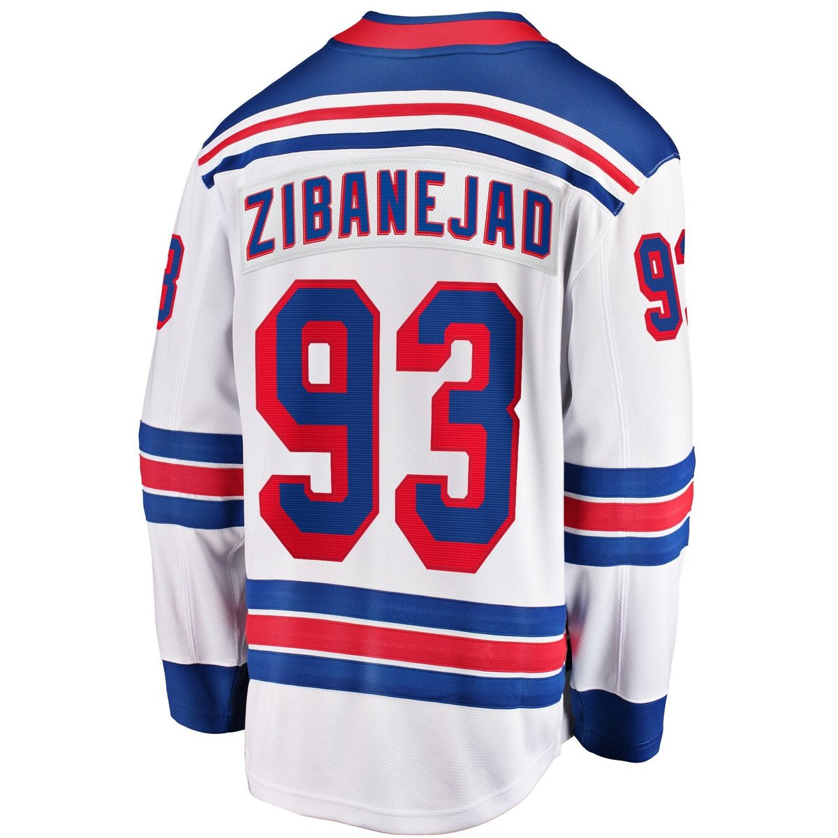 New York Rangers Mika Zibanejad White Away Premier Breakaway Player Hockey Jersey