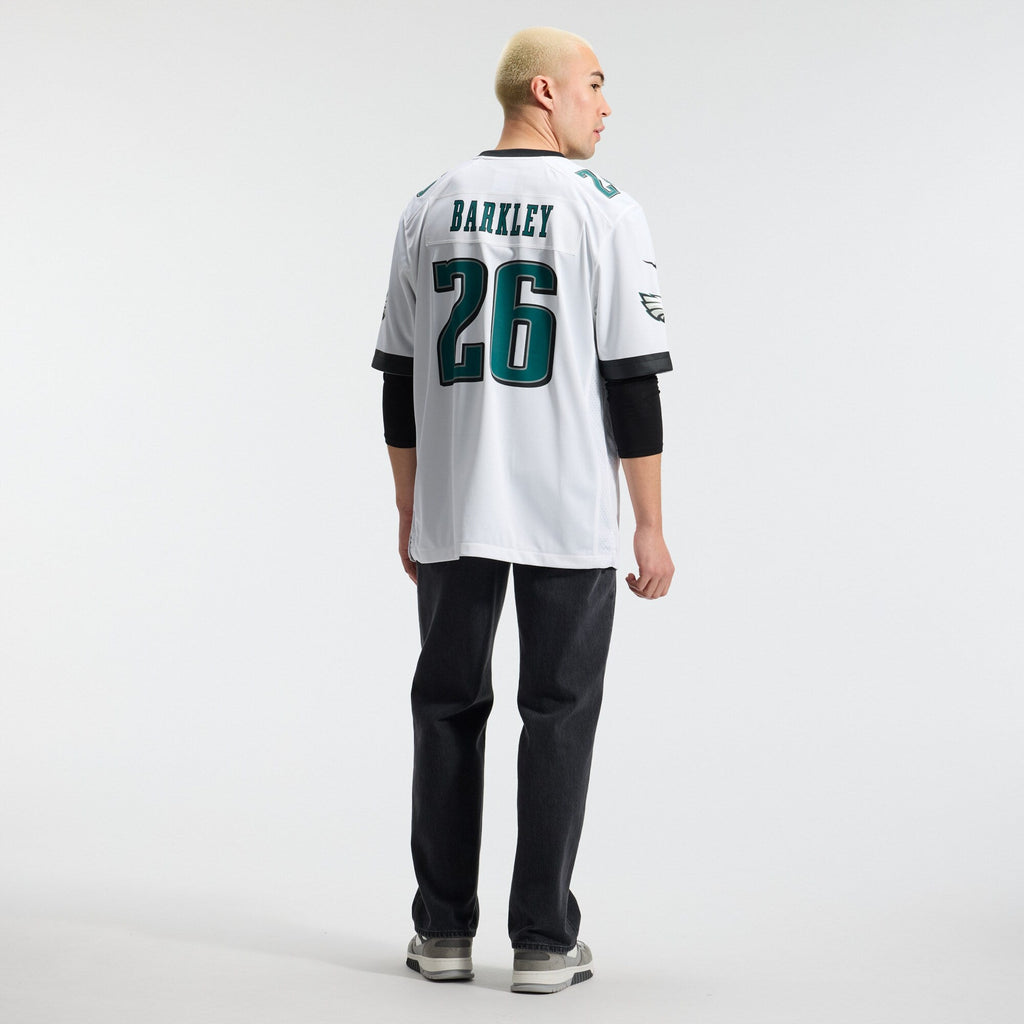 Philadelphia Eagles Saquon Barkley White Game Football Jersey