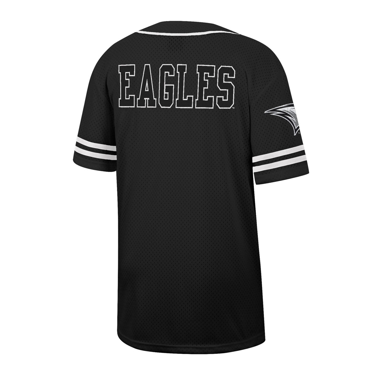 Black North Carolina Central Eagles Free Spirited Mesh Button-Up Baseball Jersey