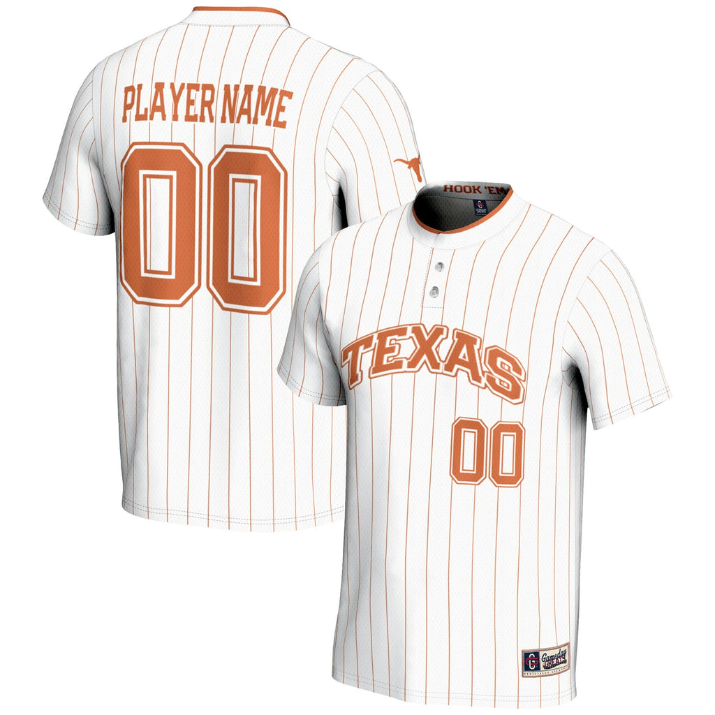 Texas Longhorns NIL Pick-A-Player Lightweight Softball Jersey - White