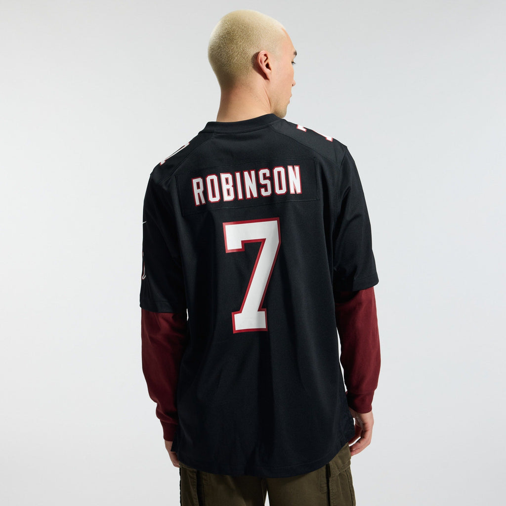 Atlanta Falcons Bijan Robinson Black Throwback Game Football Jersey