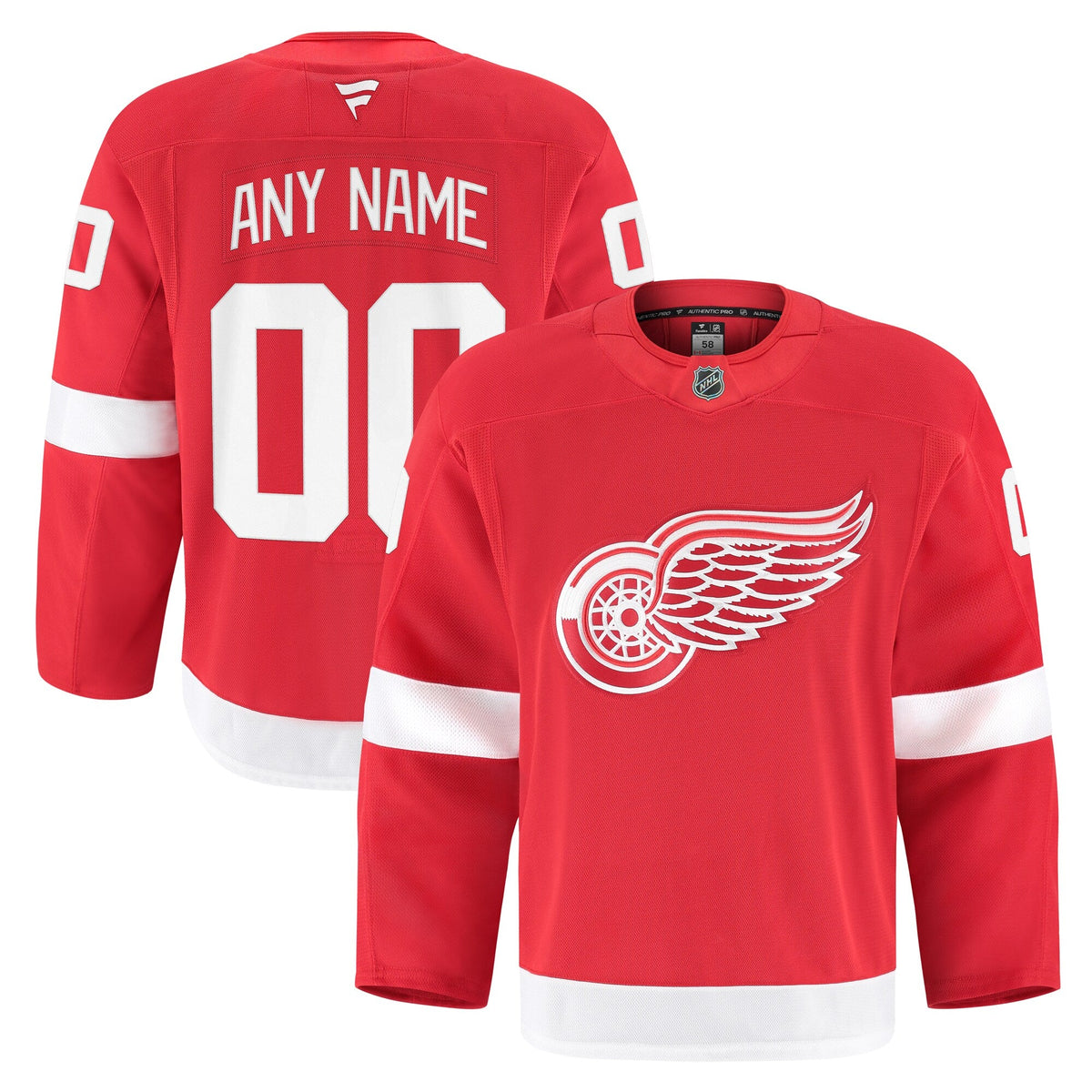 Detroit Red Wings Red Home Pro Custom Jersey