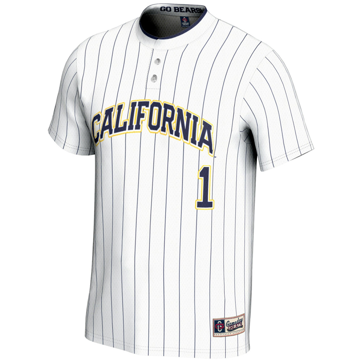 #1 Cal Bears Lightweight Softball Jersey - White