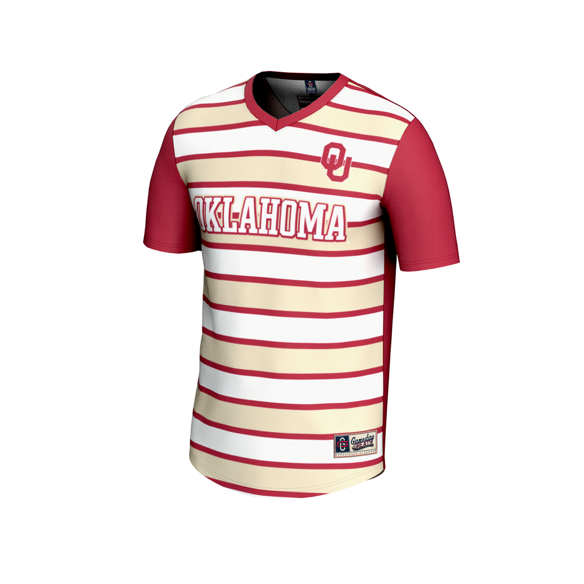 #1 Oklahoma Sooners Lightweight Soccer Fashion Jersey - Crimson