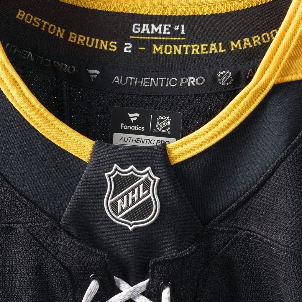 Boston Bruins Black 100th Anniversary Pro Jersey