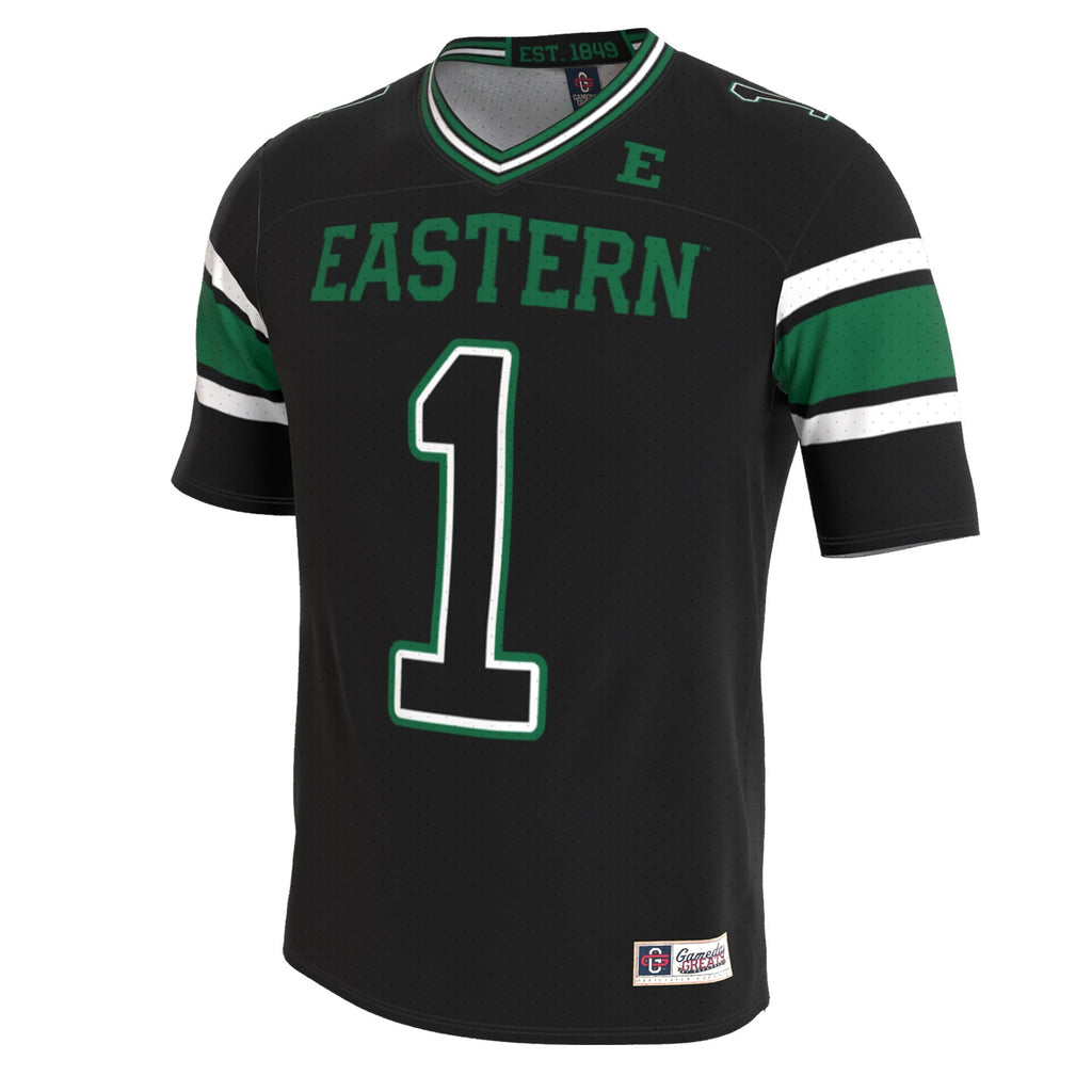 Eastern Michigan Eagles Lightweight Collegiate Football Blackout Fashion Jersey