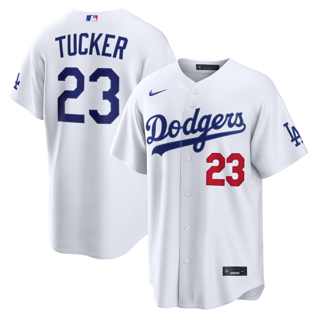 Los Angeles Dodgers Kyle Tucker White Home Stadium Baseball Jersey