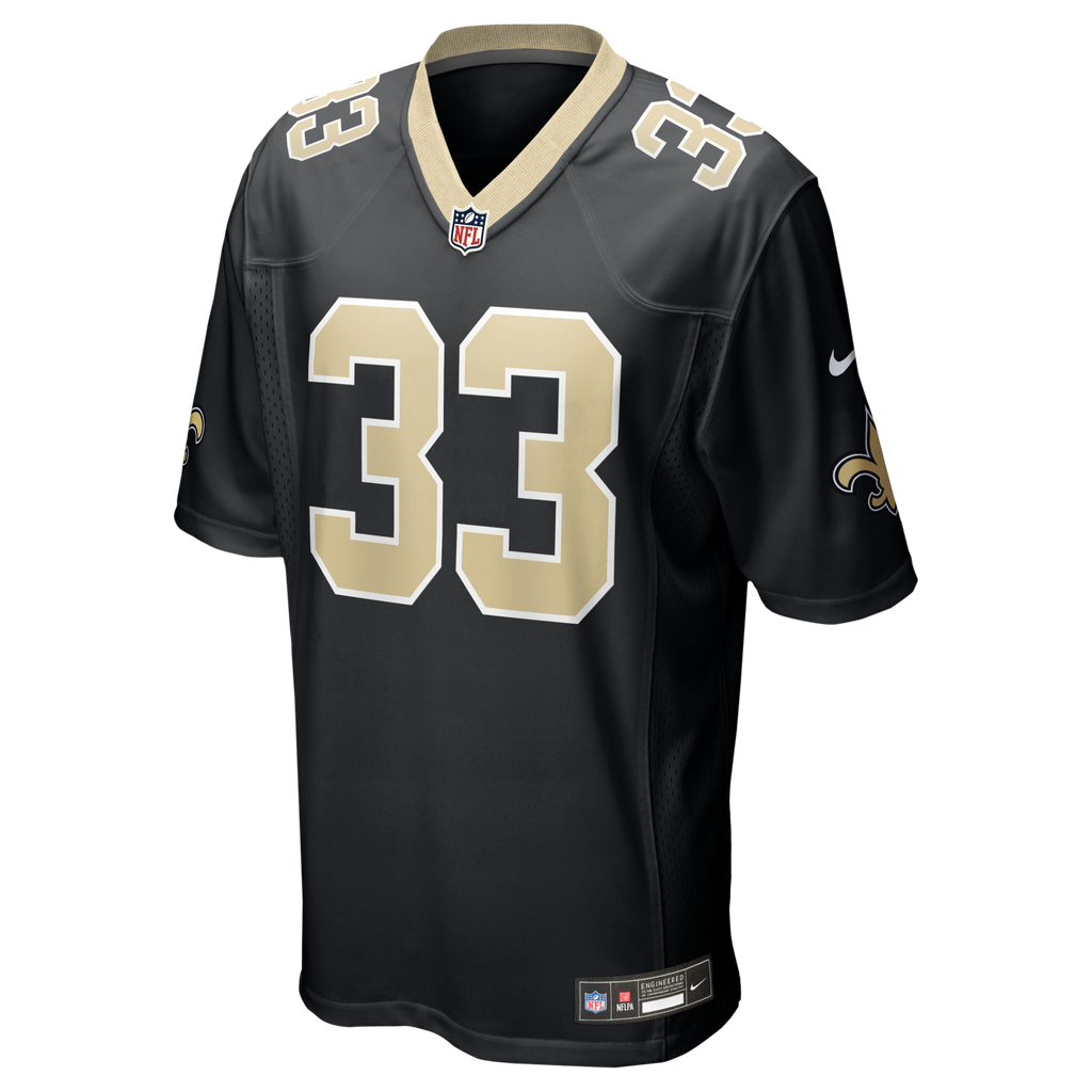 New Orleans Saints Jonas Sanker Black Team Game Football Jersey