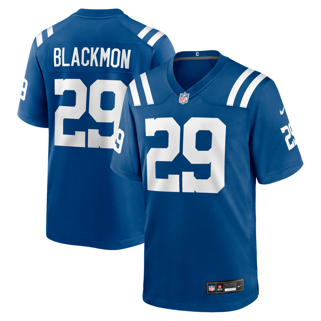Indianapolis Colts Mekhi Blackmon Royal Team Game Football Jersey